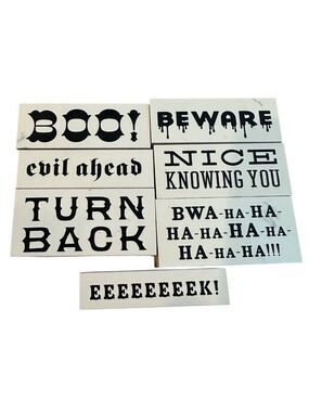 Halloween Rubber Stamp Lot Spooky BOO Beware DIY Scrapbook Cardmaking Set